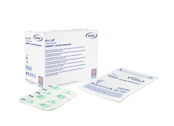MaiMed® porefix transparent steril Wundschnellverband Verpackung Ansicht