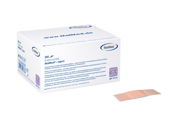 MaiMed® inject Injektionspflaster hautfarbe 2 x 6 cm Verpackung