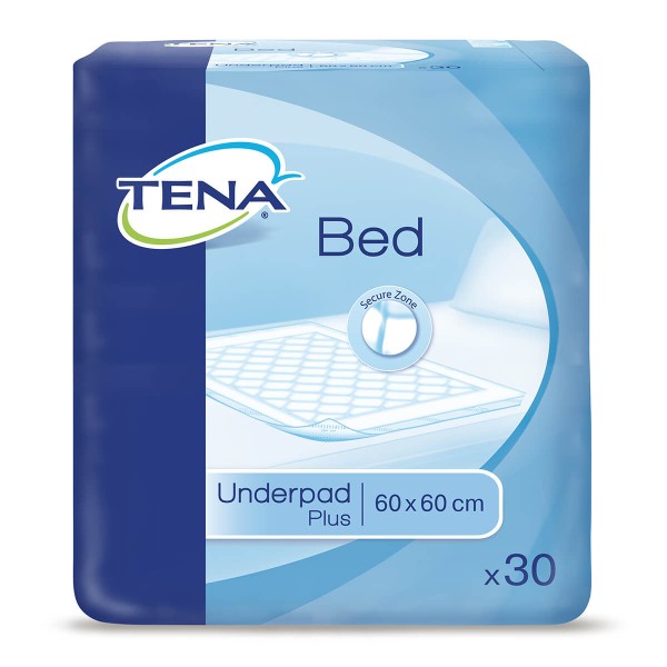 Tena Bed Plus Bettschutzunterlagen 60 × 60 cm Verpackung