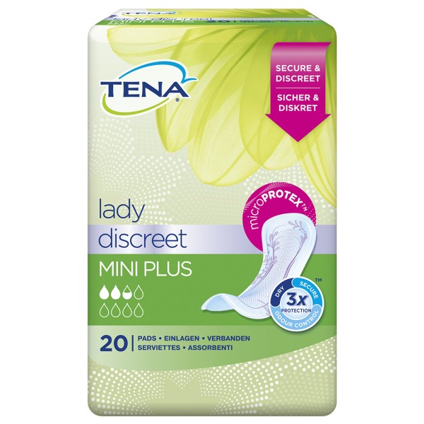 Tena Lady Discreet Mini Plus Einlagen Damen 20 Stück Verpackung